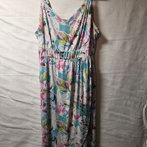 Torrid Floral High Low Dress - Pink and Blue